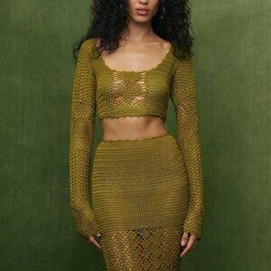 Savannah Morrow Giulia Top in Moss